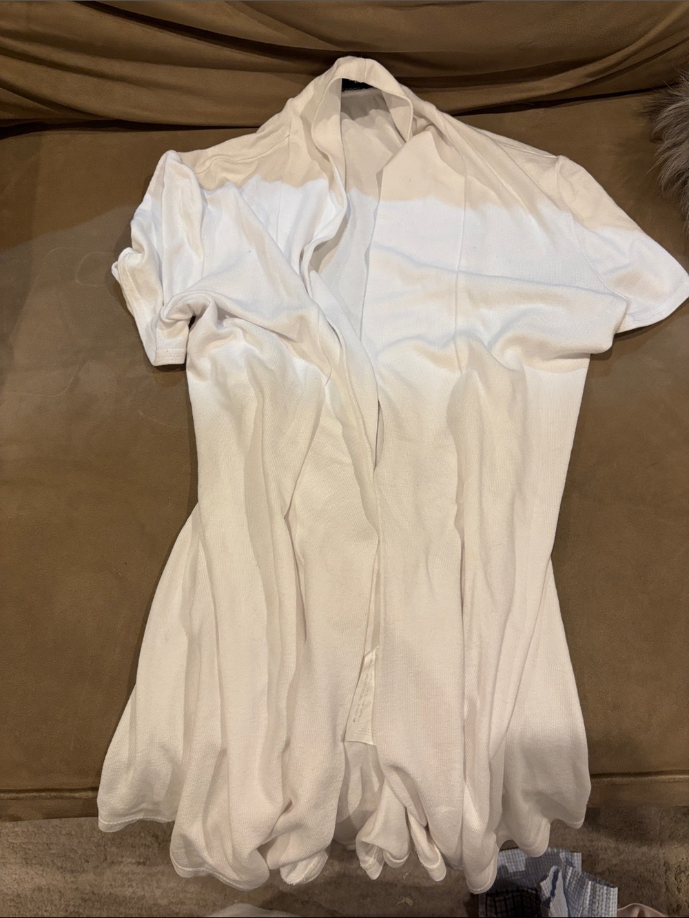 Joseph Ribkoff White Open-Front Short-Sleeve Cardigan
